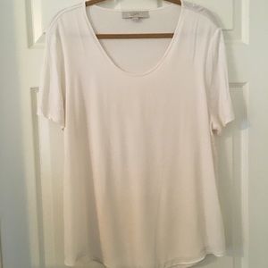 Loft, xl ladies cream color top.